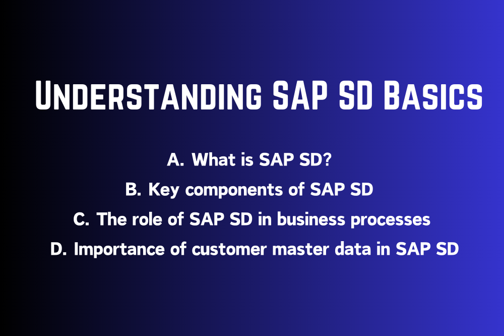 SAP SD Basics